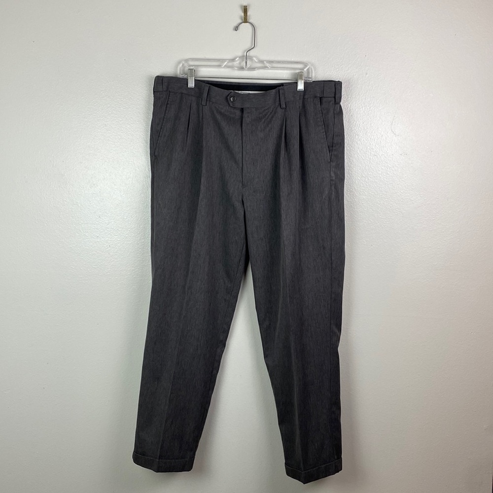 Perry Ellis Portfolio | Gray Straight Leg Trousers 40/30
